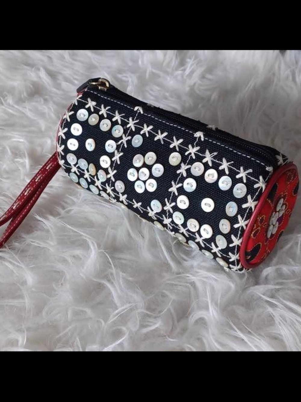 Isabella Fiore, Embellished Cylinder Wristlet